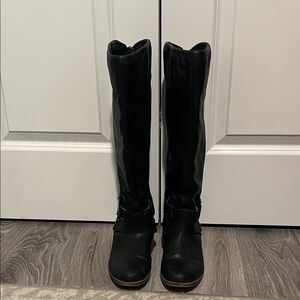 Steve Madden Black Combat & Moto Boots